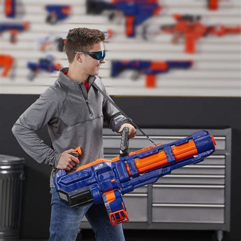 Buy Nerf Elite Titan CS-50 Toy Blaster – Fully Motorised, 50-Dart Drum ...