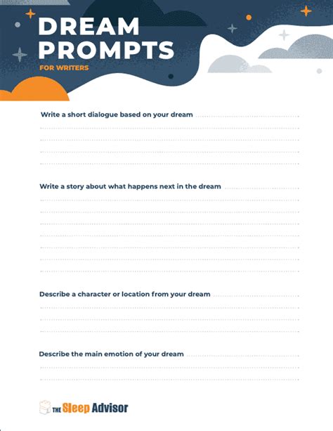 Free dream prompts printable