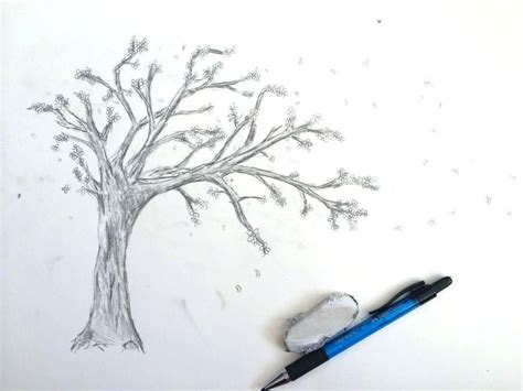 cherry blossom tree drawing – autodialer.info | Sketsa, Tato pohon ...