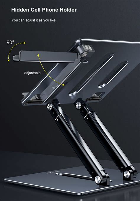 Height Adjustable Laptop Stand with Phone Holder - DewinErgo丨 ...