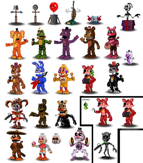 Fnaf 6-All animatronics by Diegopegaso87 on DeviantArt