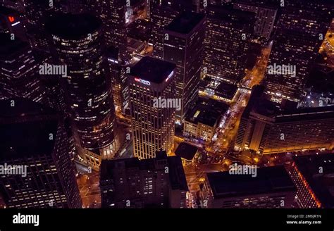 Downtown San Francisco US Bank Tower - Market Street Night Time Stock ...