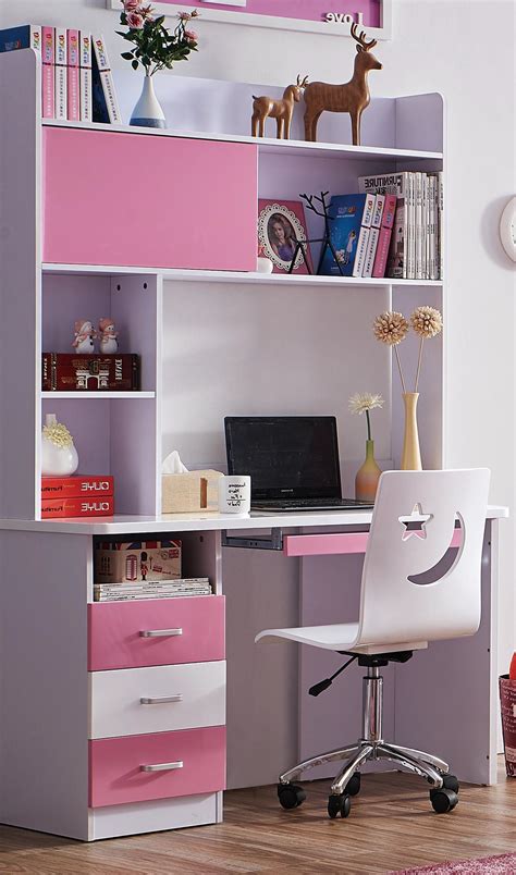 Kids Study Table Desk with Bookshelves and Chair