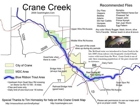 Crane Creek Map - Crane Creek - OzarkAnglers.Com Forum