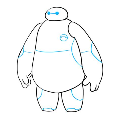 How to Draw Baymax from Big Hero 6 - Really Easy Drawing Tutorial