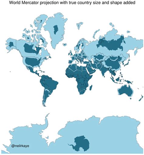 How different map projection distorts the globe - Vivid Maps