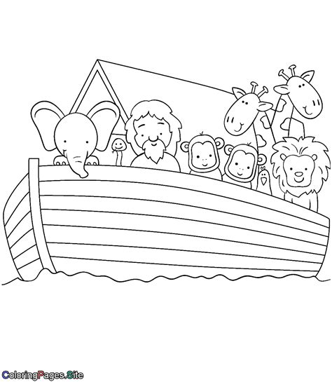 Noah's Ark Printable Coloring Page