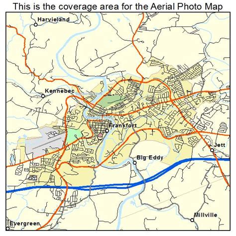 Aerial Photography Map of Frankfort, KY Kentucky