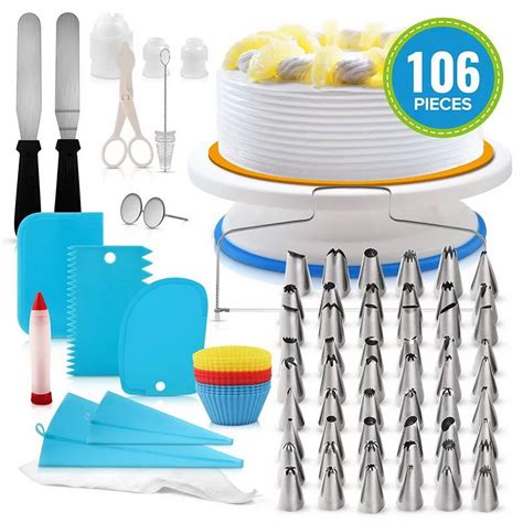 106pcs/set Multifunction Cake Turntable Set Cake Decorating Kit Pastry ...