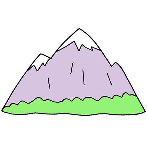 How to Draw a Mountain - Easy Drawing Tutorial For Kids