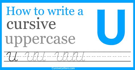 Cursive U – How to Write a Capital U in Cursive