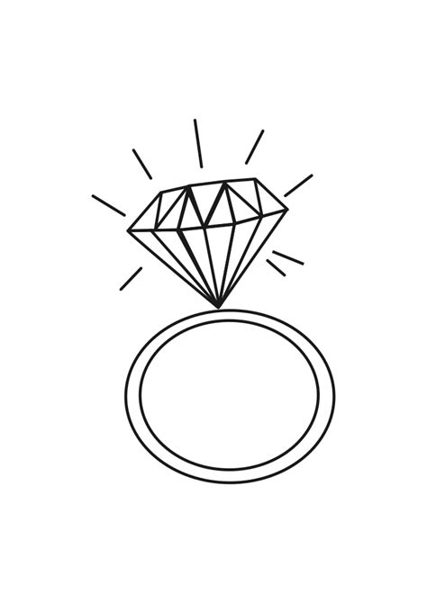 Wedding Ring with Diamond Clipart - free svg file for members - SVG Heart