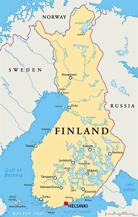 finland karta Finland map physical cities finnish detailed lake maps ...