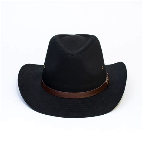 Cowboy Stetson Style Black Cotton Hat | eBay