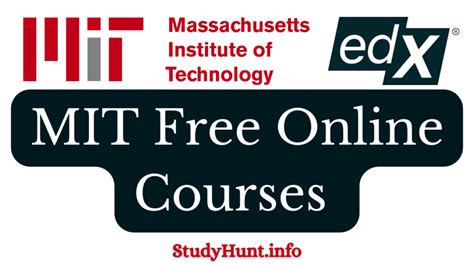 MIT Free Online Courses With Certificates - EDx - StudyHunt