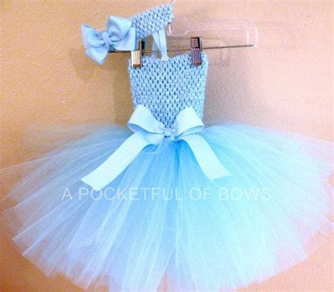 Light Blue Tutu Dress with Headband -413