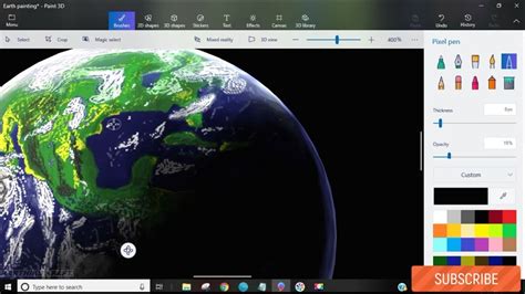 HOW TO DRAW EARTH IN MS PAINT 3D | DRAW PLANET EARTH | EARTH DRAWING ...