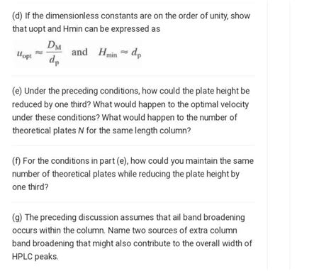 Solved (d) If the dimensionless constants are on the order | Chegg.com