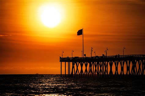 Ventura, CA Pier at Sunset Photograph by John A Rodriguez