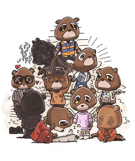 (ﾉ⋋⋌)ﾉ on Twitter in 2022 | Kanye west bear, Cartoon character pictures ...