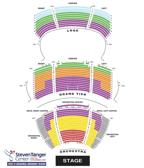 Seating Chart | Steven Tanger Center for the Performing Arts