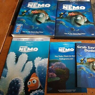 Finding Nemo 2-Disc Set Collector's Edition (DVD, 2003) All Inserts WS ...