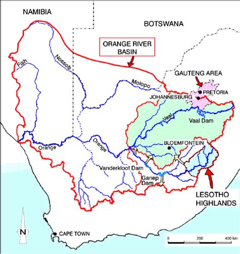 Map of the Orange – Senqu River Basin. | Download Scientific Diagram