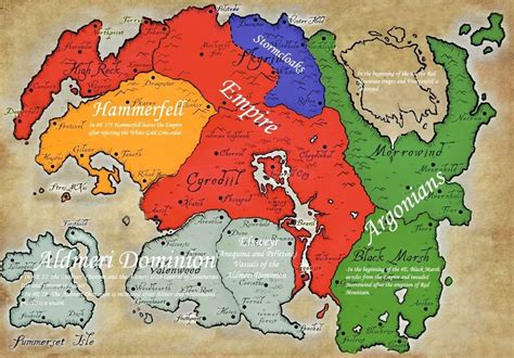 Political Map of Tamriel : ElderScrolls