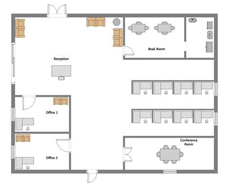 Exemples de plans d'aménagement de bureaux modifiables pour vous