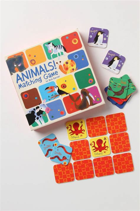 Animals! Matching Game | Matching games, Gifts for kids, Animal ...