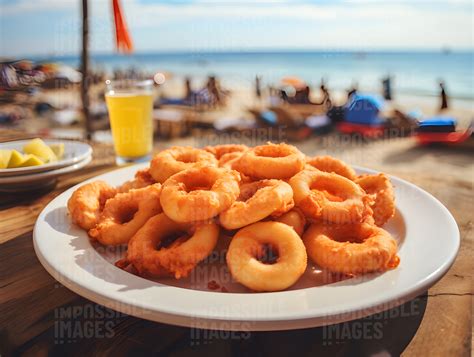 Calamari rings near the beach - Impossible Images - Unique stock images ...