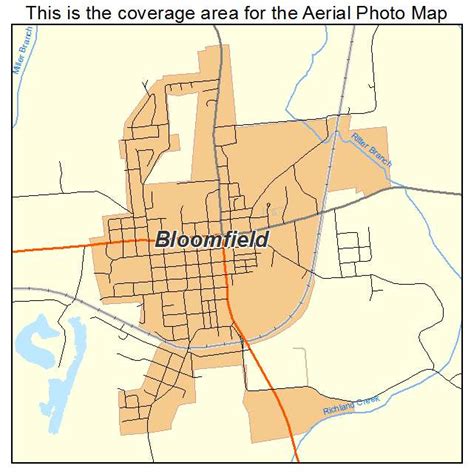 Aerial Photography Map of Bloomfield, IN Indiana