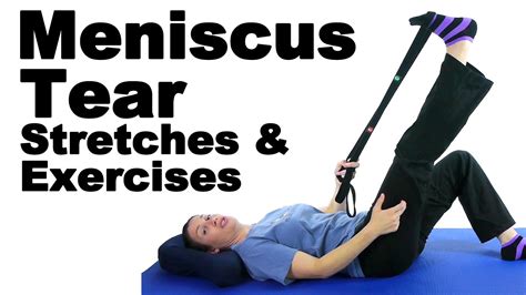 Meniscus Tear Stretches & Exercises - Ask Doctor Jo - YouTube