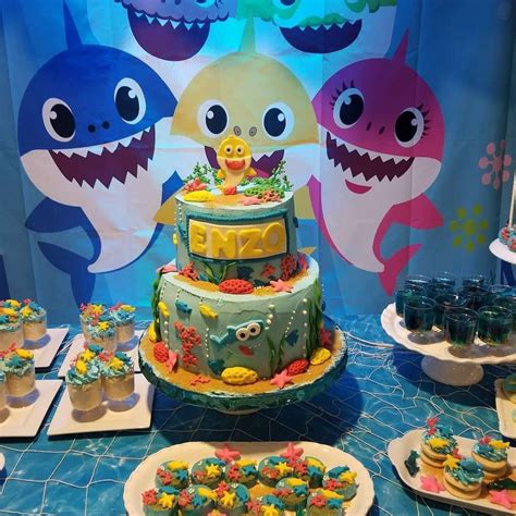 Baby shark Birthday Party Ideas | Photo 1 of 19 | Shark birthday party ...