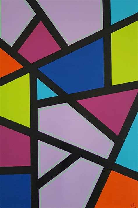 Geometric Abstract Painting, Painting by Ana Von Laff | Artmajeur