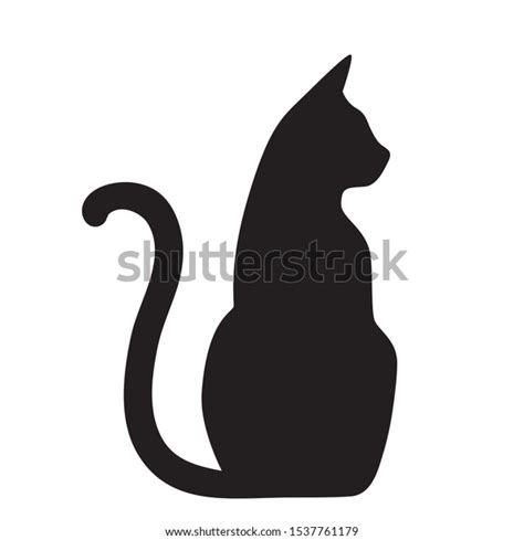 Vector Isolated Cat Silhouette Logo Print Stock Vector (Royalty Free ...