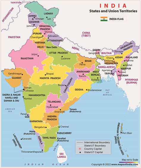 Political Map of India, Political Map India, India Political Map HD