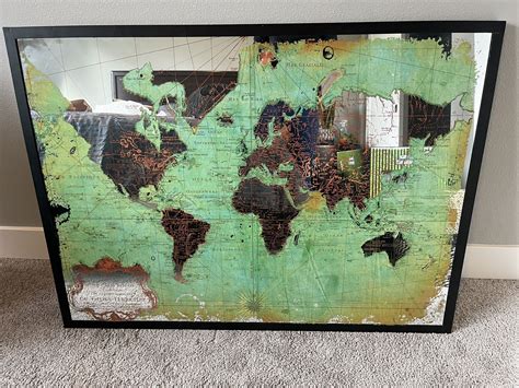 World Market Mirrored World Map for Sale in Bonney Lake, WA - OfferUp