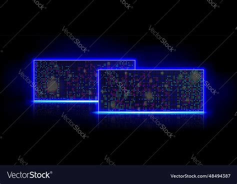 Led screen pixel light display stage background Vector Image