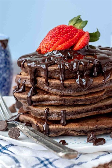 Homemade Chocolate Pancakes Recipe - Fluffy Double Chocolate!