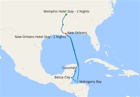 Memphis, New Orleans & Western Caribbean with Stays, Carnival Cruise ...