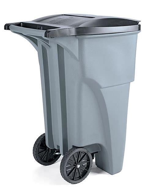 Rubbermaid® Trash Can with Wheels - 65 Gallon H-1578 - Uline