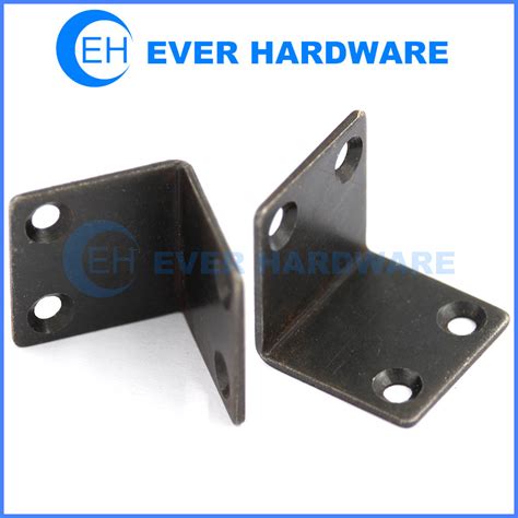 Galvanized angle brackets black 90 degree angle 4 holes brace supplier