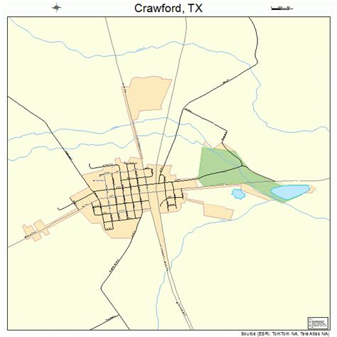 Crawford Texas Street Map 4817564