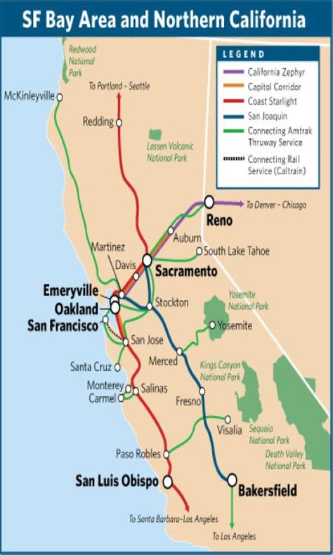 Coast Starlight Train Map