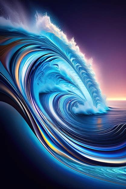 Premium AI Image | Abstract Water Waves Background