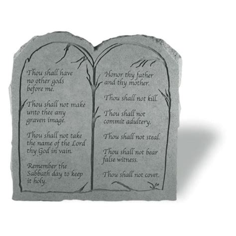 Ten Commandments Tablet, As Shown | Ten commandments, Garden stones ...