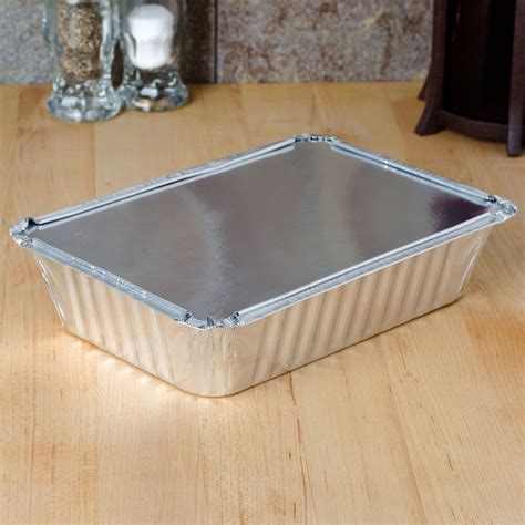 2 1/4 lb. Rectangular Foil Pan with Board Lid - 250/Case