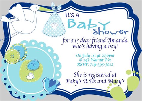 Floral Baby Shower Boy Invitation at John Patino blog