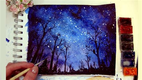 Night Scene Drawing With Watercolor - annialexandra